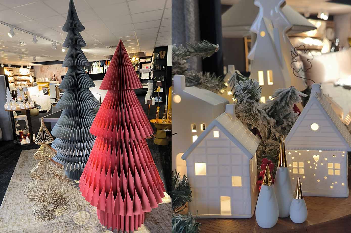 Sapin de Noël en carton pliable, une décoration éco-responsable et moderne pour un Noël original.